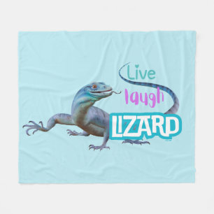 Live Laugh Lizard Fleece Blanket