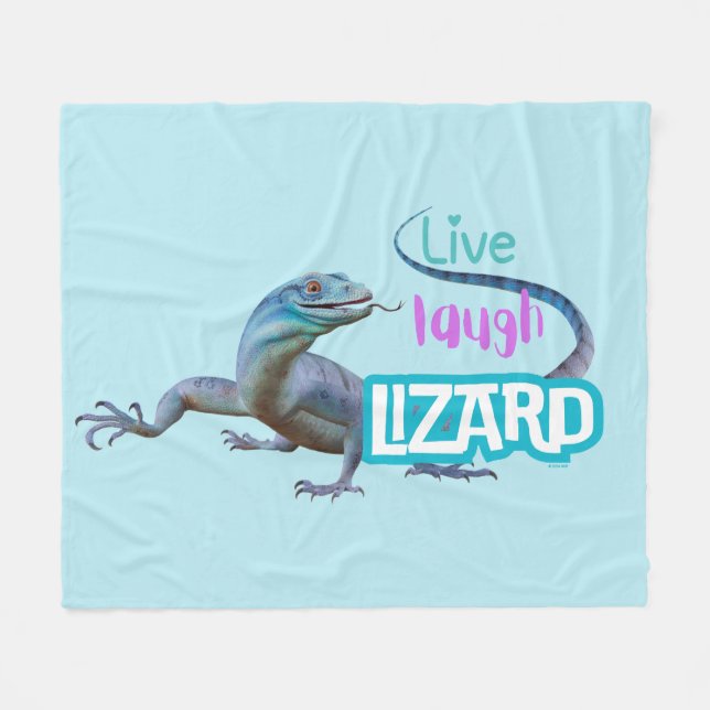 Live Laugh Lizard Fleece Blanket (Front (Horizontal))