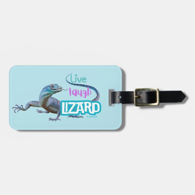 Live Laugh Lizard Luggage Tag (Front Horizontal)