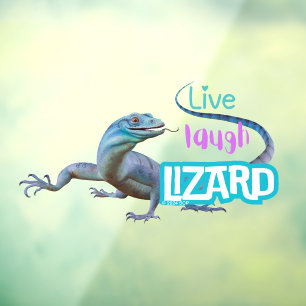Live Laugh Lizard Window Cling