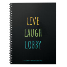 Live Laugh Lobby Notebook - cartoon writing
