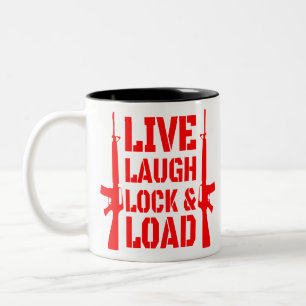 Live Laugh Lock & Load #USAPatriotGraphics © Two-Tone Coffee Mug