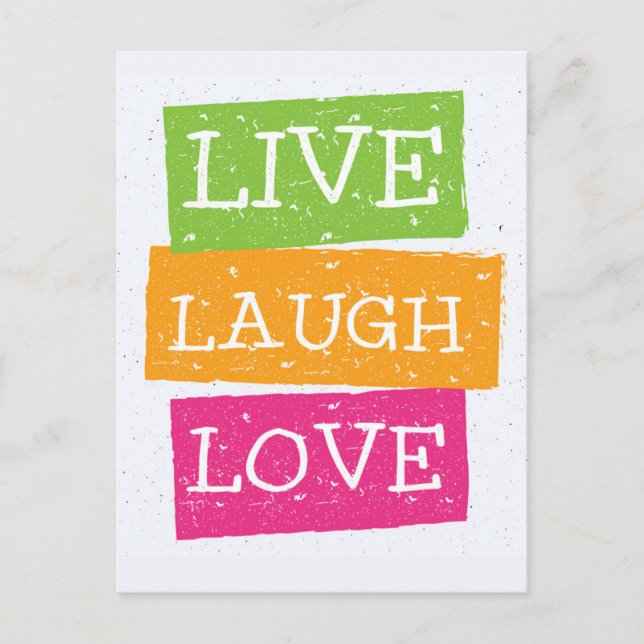 Live Laugh Love 2 Postcard (Front)