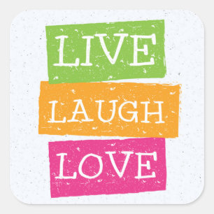 Live Laugh Love 2 Square Sticker