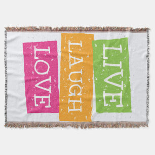 Live Laugh Love 2 Throw Blanket