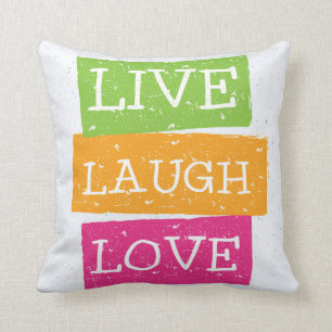 Live Laugh Love 2 Throw Pillow