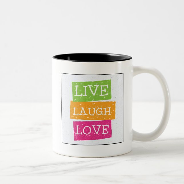 Live Laugh Love 2 Two-Tone Coffee Mug (Right)