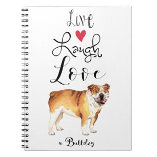Live Laugh Love a Bulldog Carnet