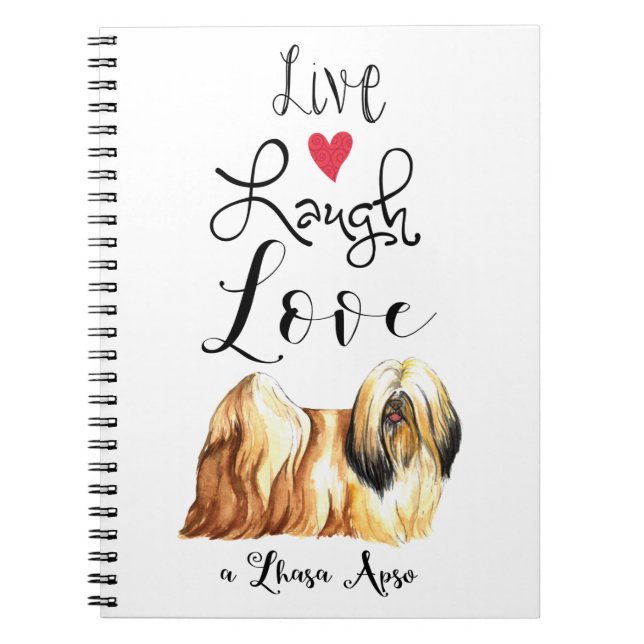 Live Laugh Love a Lhasa Apso Carnet (Devant)