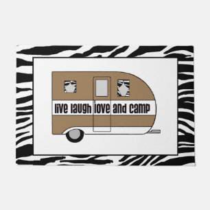 "Live, Laugh, Love and Camp"  Doormat