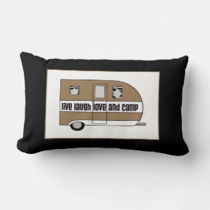 "Live, Laugh, Love and Camp" Lumbar Pillow