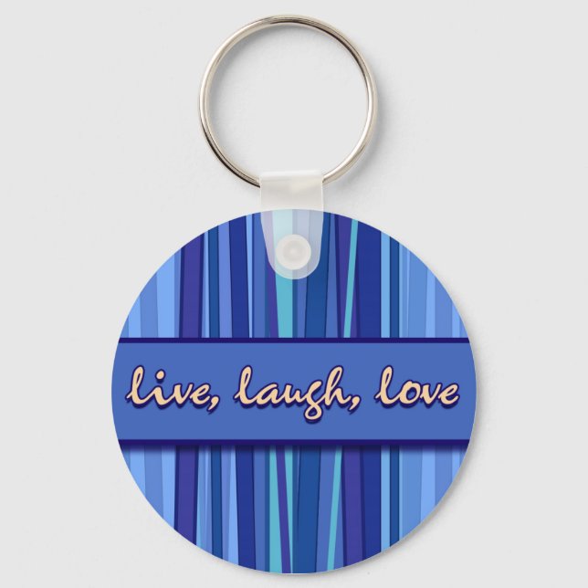 Live Laugh Love Blue Mother’s Day Keychain (Front)