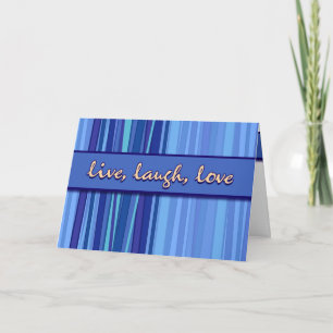 Live Laugh Love Blue Mother's Day Greeting Card