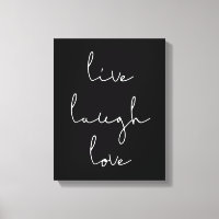 Live laugh love canva print