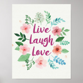 Live laugh love canvas print