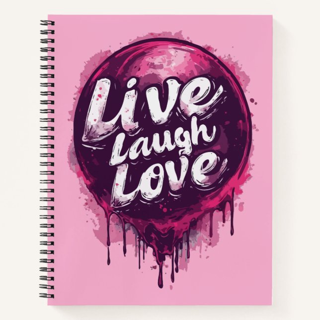 Live Laugh Love Carnet - Gratitude & Créativité (Devant)