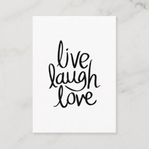 Live Laugh Love – Classic Inspirational Typography Enclosure Card