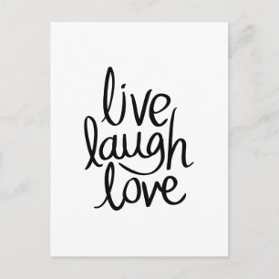 Live Laugh Love – Classic Inspirational Typography Postcard