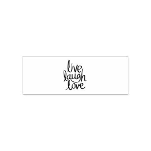 Live Laugh Love – Classic Inspirational Typography Self-inking Stamp