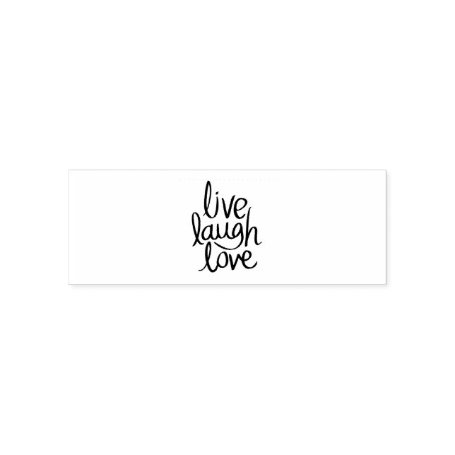 Live Laugh Love – Classic Inspirational Typography Self-inking Stamp (Design)