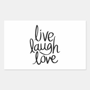 Live Laugh Love – Classic Inspirational Typography Sticker