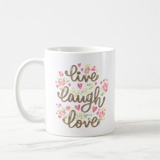 live laugh love coffee mug (Left)