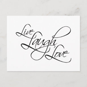 Live Laugh Love Customize Product Postcard