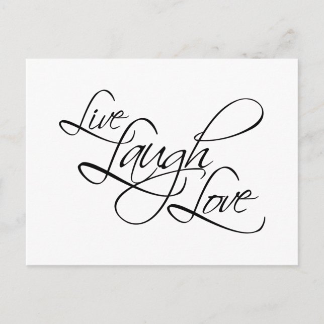 Live Laugh Love Customize Product Postcard (Front)