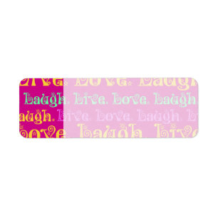Live Laugh Love Encourageants Mots Hot Pink Fuchsi