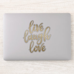 Live Laugh Love Faux Gold Lettering Sticker