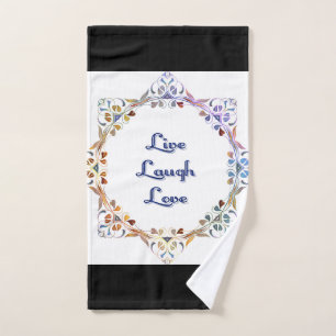 LIVE, LAUGH ,LOVE hand towel. Hand Towel