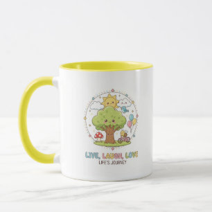 Live Laugh Love Illustration-Happy Nature Journey Mug