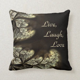 LIVE, LAUGH, LOVE  Inspirational Design Throw Pillow