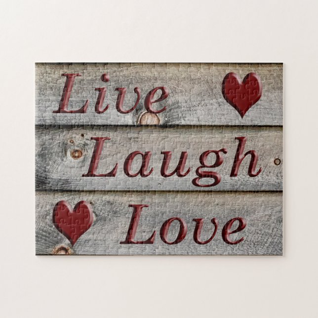 Live Laugh Love on the side of a barn Jigsaw Puzzle (Horizontal)