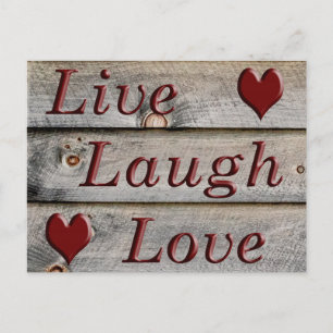 Live Laugh Love on the side of a barn Postcard