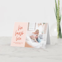 Live Laugh Love Peach Valentine's Day Photo