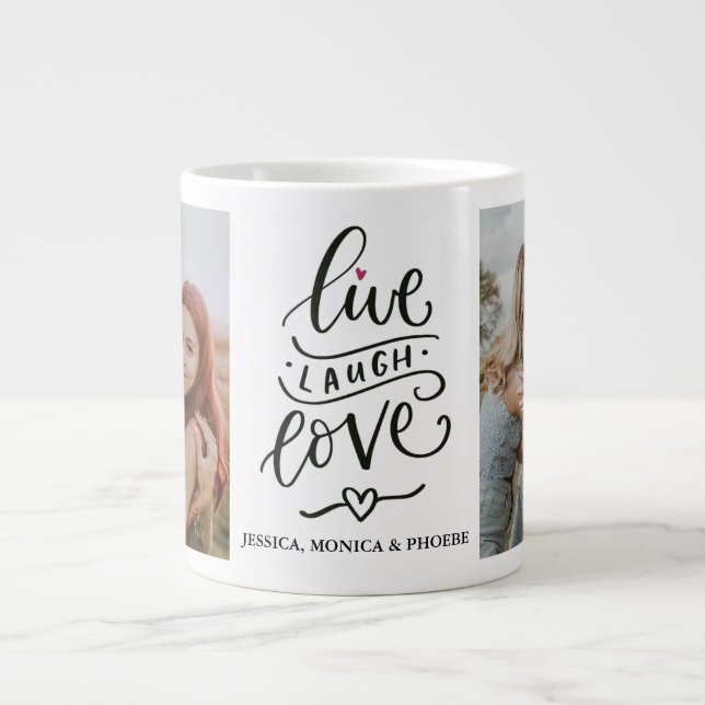 Live, Laugh, Love Personalized Photo Mug (Front)