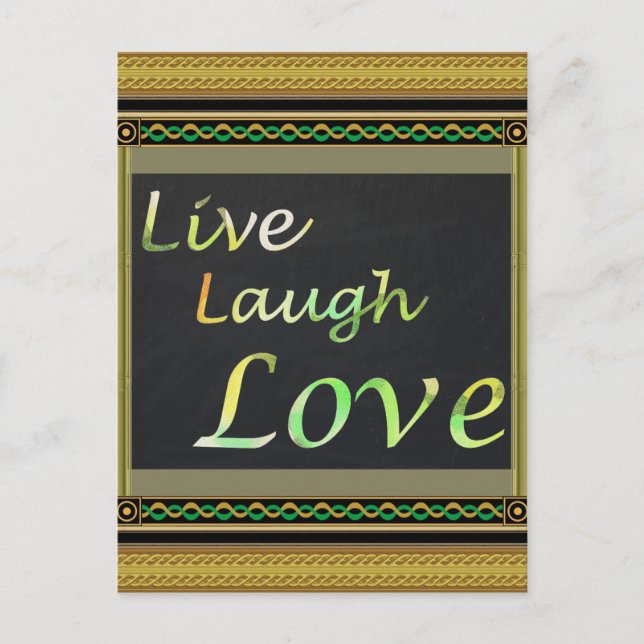 Live Laugh Love Postcard (Front)
