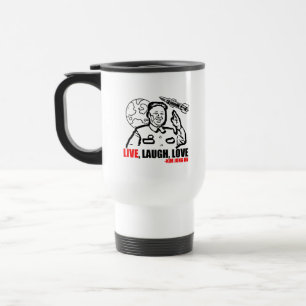 Live Laugh Love Quote Aesthetic Text Travel Mug