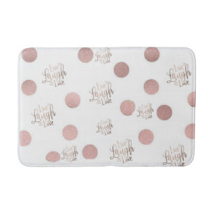 Live Laugh Love Rose Bathroom Bath Mat