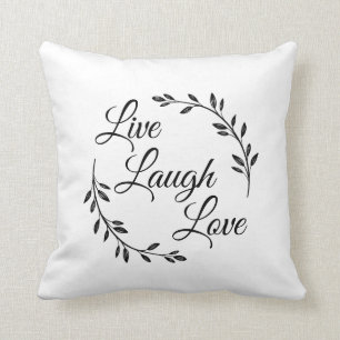 Live Laugh Love Throw Pillow
