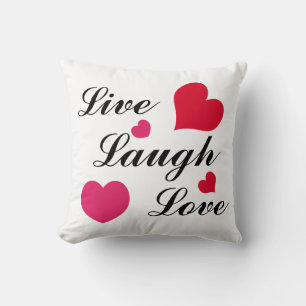 Live, Laugh, Love Throw Pillow
