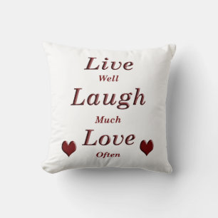Live Laugh Love Throw Pillow