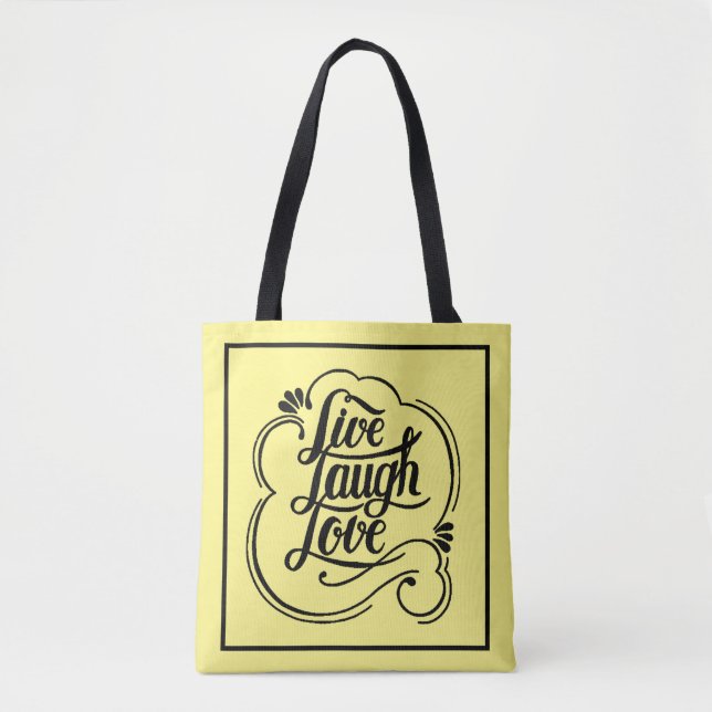 Live laugh love  tote bag (Front)