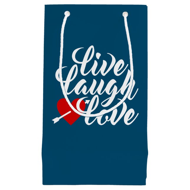 Live Laugh Love Valentine Calligraphy | Gift Bag (Front)