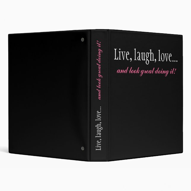 Live, Laugh, Love Women's Workout Journal Binder (Background)