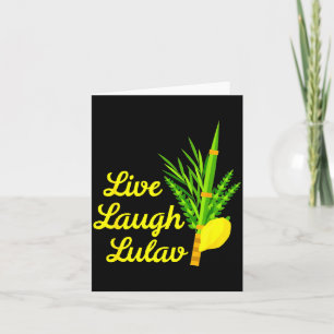 Live Laugh Lulav Etrog Happy Sukkot Jewish Sukkah Card