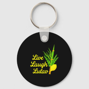 Live Laugh Lulav Etrog Happy Sukkot Jewish Sukkah Keychain