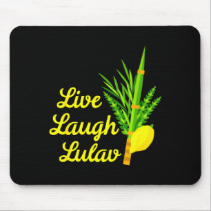 Live Laugh Lulav Etrog Happy Sukkot Jewish Sukkah  Mouse Pad