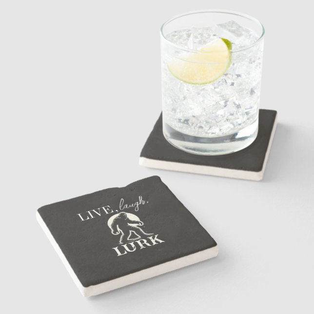 Live, Laugh, Lurk Stone Coaster (Side)